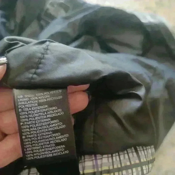 The North Face Black And White Womens Plaid Puffer Warm Winter Quilted Jacket S - Picture 12 of 15